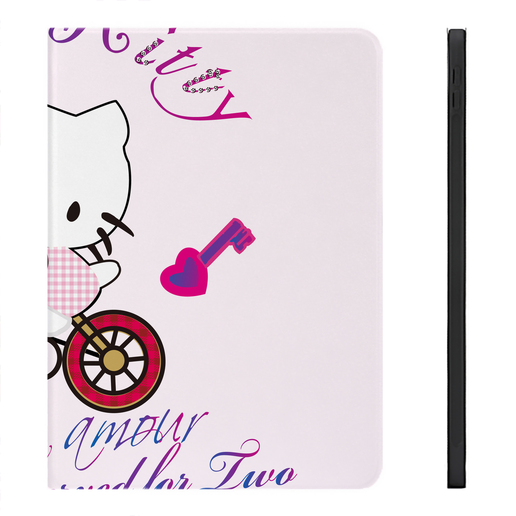 （画像用） Hello Kitty ハローキティ IPadケース ペンホルダー付き ブックスタイルデザイン